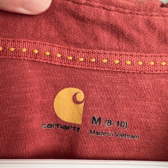 Carhartt Women’s Button Down Shirt Rust Red Outdoor Casual Cotton Soft Medium - Picture 4 of 10